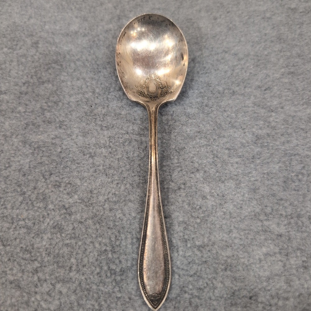 1890-1910's‎ Community Silver Serving Spoon Ornate Filigree Decorative Handle
